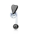 CZ Heart S316L Intimate Piercing INTP-06